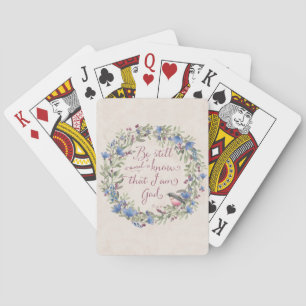 Wees stil en weet - Psalm 46:10 Pokerkaarten