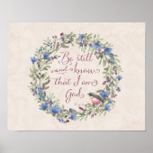 Wees stil en weet - Psalm 46:10 Poster (Voorkant)