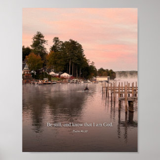 Wees stil en weet — Psalm 46:10 Schriftuur Kunst Poster
