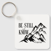Wees stil en weet – Psalm 46:10 Sleutelhanger (Voorkant)