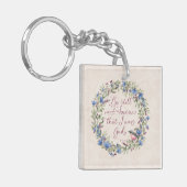 Wees stil en weet - Psalm 46:10 Sleutelhanger (Voorkant Links)