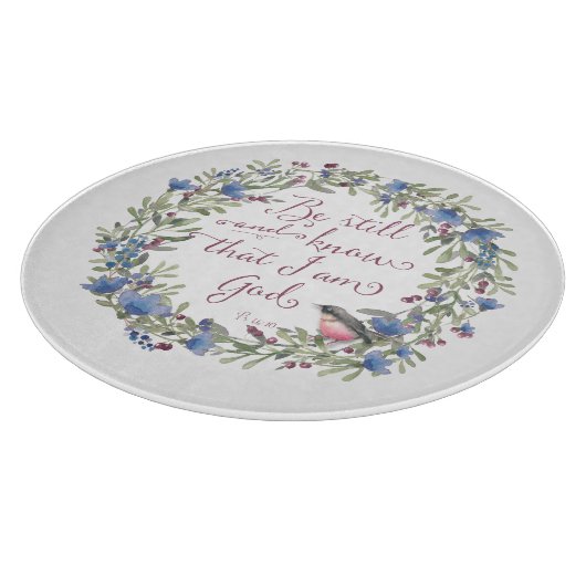 Wees stil en weet - Psalm 46:10 Snijplank (Hoek)