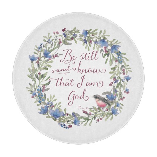 Wees stil en weet - Psalm 46:10 Snijplank (Voorkant)