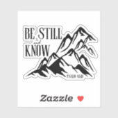 Wees stil en weet – Psalm 46:10 Sticker (Vel)