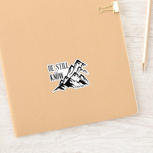 Wees stil en weet – Psalm 46:10 Sticker (Notitieboek)