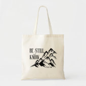 Wees stil en weet – Psalm 46:10 Tote Bag (Voorkant)