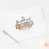 Wees stil en weet Stickers | Psalm 46:10 Christeli (Envelop)