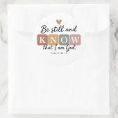 Wees stil en weet Stickers | Psalm 46:10 Christeli (Tas)