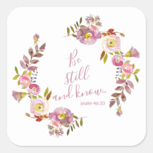 Wees Stil En Weet Vierkante Sticker