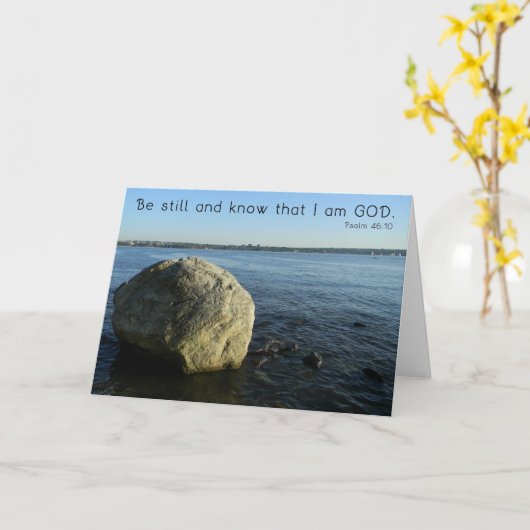 Wees stil en weet - Zorg en zorg Kaart (Gele Bloem)