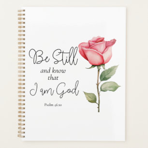 Wees stil in de Schrift en weet dat ik God Bloem b Planner