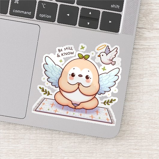 Wees stil & ken Inspirerend kolibrie Sticker (Detail)