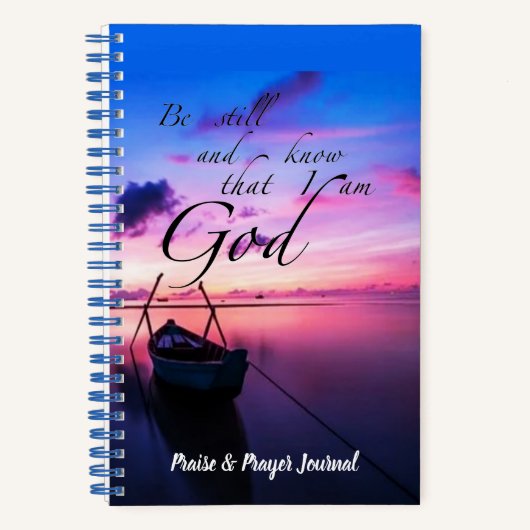 Wees stil, lof voor het dagboek met boot notitieboek (Voorkant)