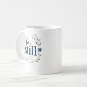 Wees stil Psalm 46:10 Bloemstuk Koffiemok (Voorkant links)