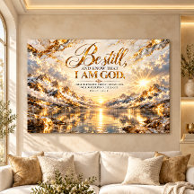 Wees stil Psalm 46:10 Gouden Berg Omlijst