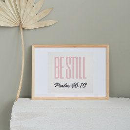 Wees Stil Psalm 46:10 Kinderkamer Decor Poster