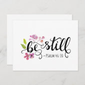 Wees stil - Psalm 46:10 Maak goede Kaarten (Voorkant / Achterkant)