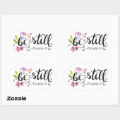 Wees stil - Psalm 46:10 Ovale Sticker (Vel)