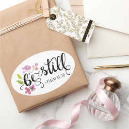 Wees stil - Psalm 46:10 Ovale Sticker