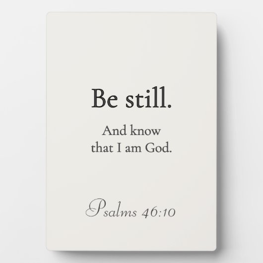 Wees stil Psalm 46:10 Plaquette Fotoplaat (voorkant)