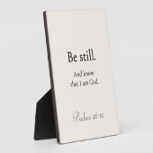 Wees stil Psalm 46:10 Plaquette Fotoplaat (Zijkant)