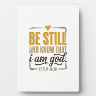 Wees stil Psalm 46_10 Vintage Christelijk T-shirt Fotoplaat