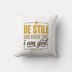 Wees stil Psalm 46_10 Vintage Christelijk T-shirt Kussen