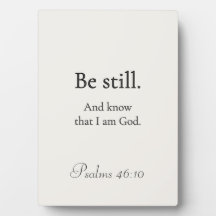Wees stil – Psalmen 46:10 Minimalistisch tafelblad