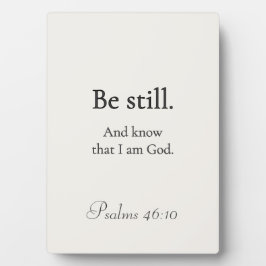 Wees stil – Psalmen 46:10 Minimalistisch tafelblad Fotoplaat