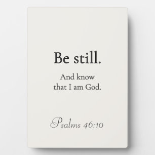 Wees stil – Psalmen 46:10 Minimalistisch tafelblad Fotoplaat