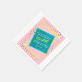 Wees stil Quote Roze Groen papieren servetten (Hoek)