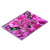 Wees stil - roze bloemen notitieboek (Linkerzijde)