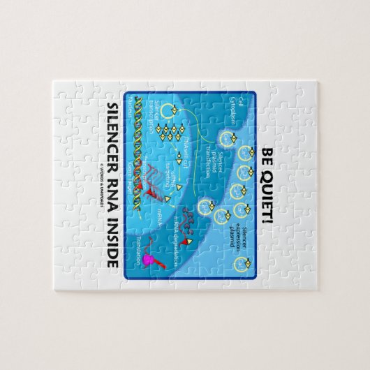 Wees stil! Silencer RNA Inside (moleculaire biolog Legpuzzel (Horizontaal)