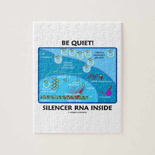 Wees stil! Silencer RNA Inside (moleculaire biolog Legpuzzel (Verticaal)