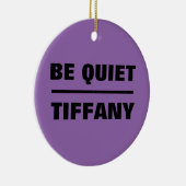 Wees stil Tiffany Keramisch Ornament (Rechts)