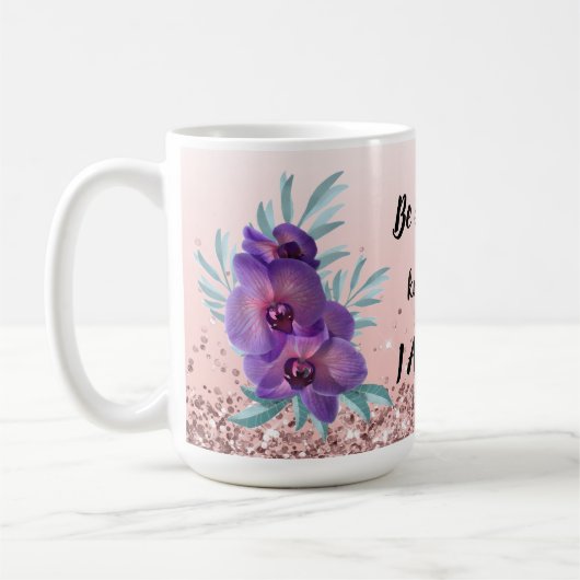 Wees stil & weet dat ik God ben - Bloemen Mok (Links)