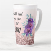 Wees stil & weet dat ik God ben - Floral Latte Mok (Rechterhoek)