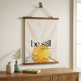 Wees stil & weet Inspirerende wandtapijt wit Hangend Wandkleed