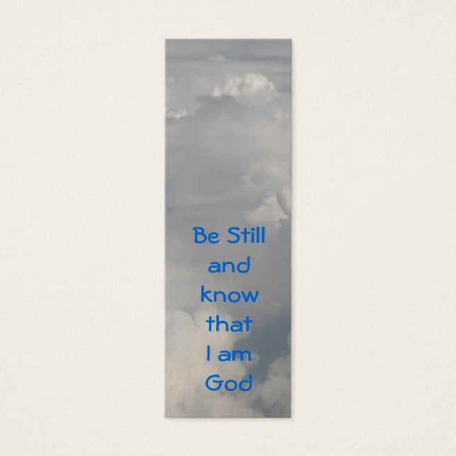 Wees stil (wolken) Bladwijzer Mini Visitekaartjes (Voorkant)