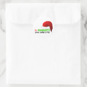 Wees stout ronde sticker (Tas)