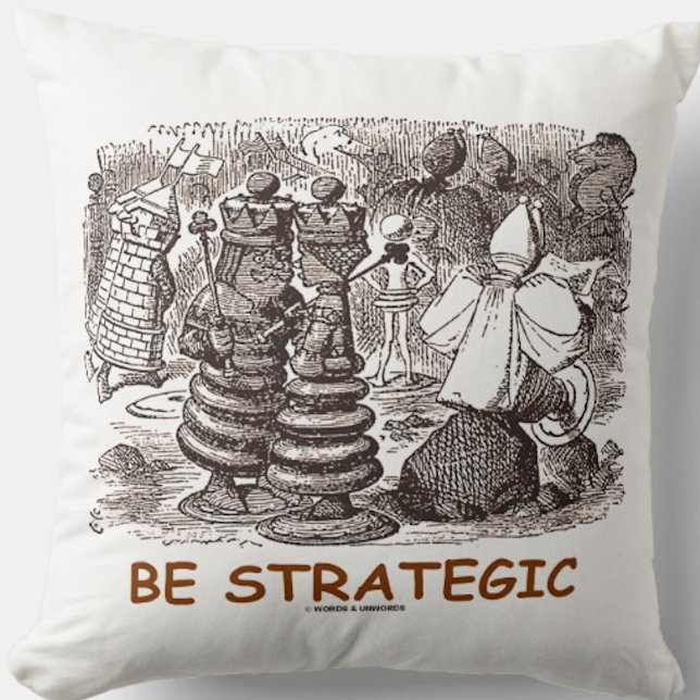 Wees strategisch door de kijkbril kussen (Wonderland advice throw pillow for any Wonderland fan!)