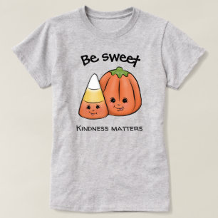 Wees Sweet Halloween Candy Corn & Pumpkin T-shirt