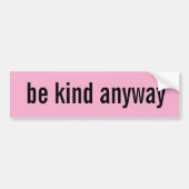 wees toch aardig roze Sticker (Voorkant)