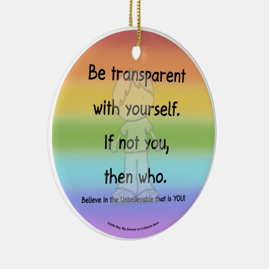 Wees transparant keramisch ornament (Rechts)