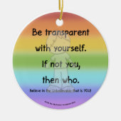 Wees transparant keramisch ornament (Voorkant)