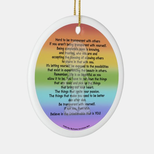 Wees transparant keramisch ornament (Rechts)