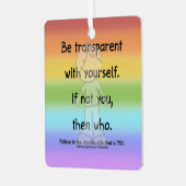 Wees transparant metalen ornament (Voorkant links)