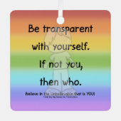 Wees transparant metalen ornament (Voorkant)