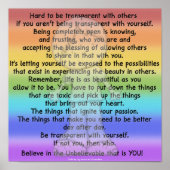 Wees transparant poster (Voorkant)