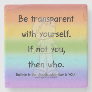 Wees transparant stenen onderzetter